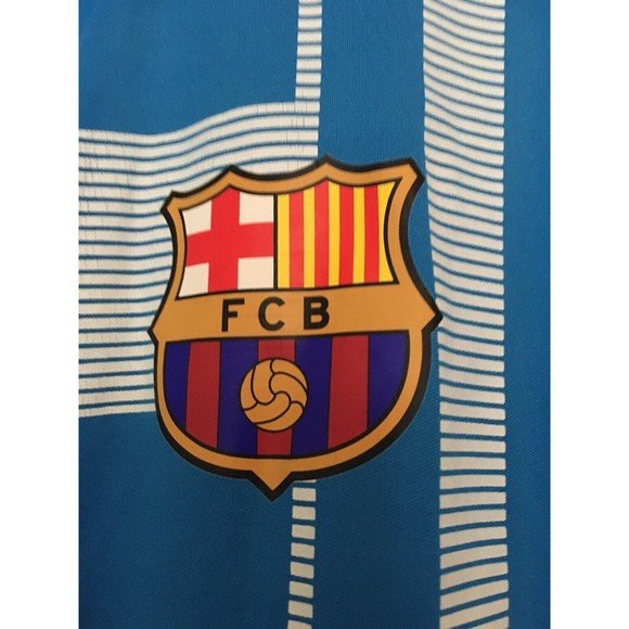 CB Barca Men's Graphic Print Short Sleeve Soccer Jersey Shirt Size Large - Picture 2 of 10